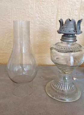 老物件煤油灯老泡子灯复古怀旧老式玻璃灯农家院装饰摆件影视道具