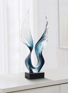 酒柜装饰品摆件轻奢高档客厅电视柜家居饰品办公室工艺品大鹏展翅