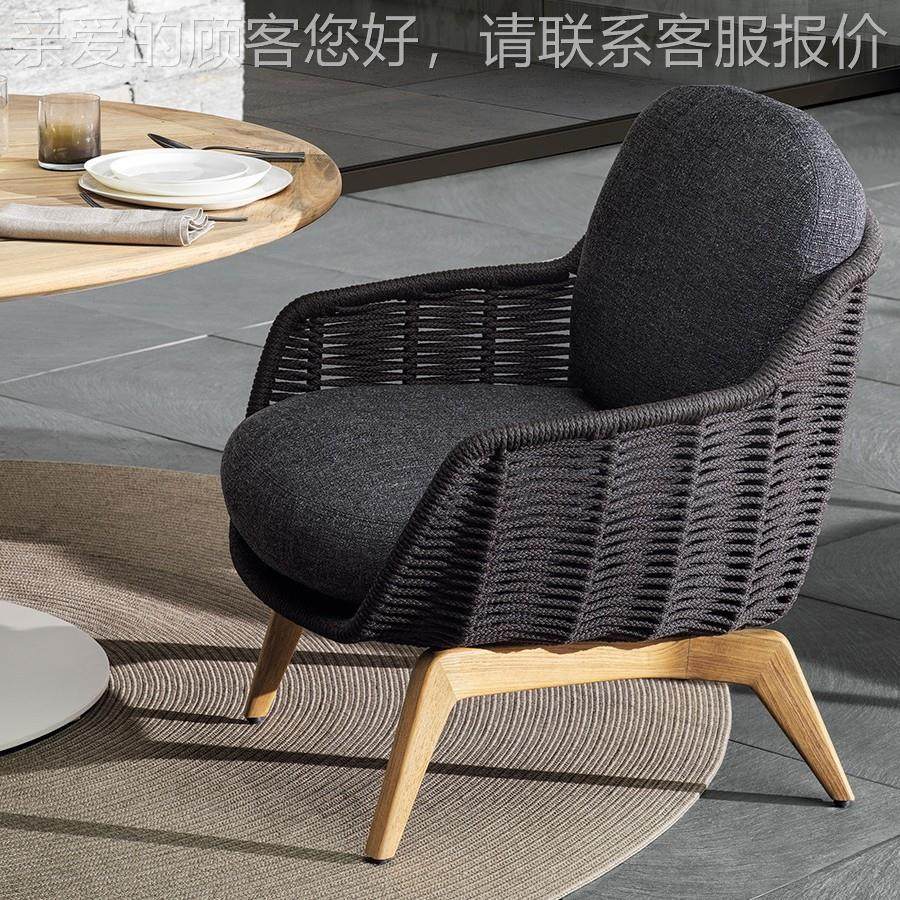 户406柚木墅绳编沙外发北庭院阳台别酒店室外露天欧防水防晒藤椅,淘宝优惠券,粉丝福利购,淘宝优惠卷