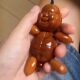 Creative internet celebrity Brazilian olive carving hand piece toy with little man with funny expression and rich little turtle fairy toy with