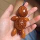Creative internet celebrity Brazilian olive carving hand piece toy with little man with funny expression and rich little turtle fairy toy with