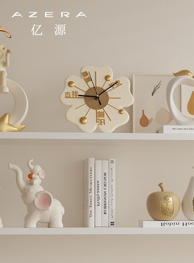 奶油风现代新家客厅餐边柜装饰品高级感样板房转角电视柜酒柜摆件