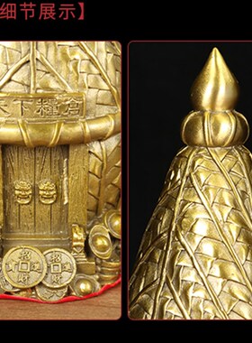 纯铜天下粮仓j摆件招财进宝客厅办公室工艺品开业礼品