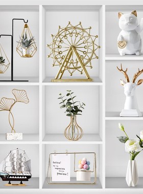 摆件家居装饰品创意客厅电视酒柜玄关小北欧轻Q奢风现代简约工艺