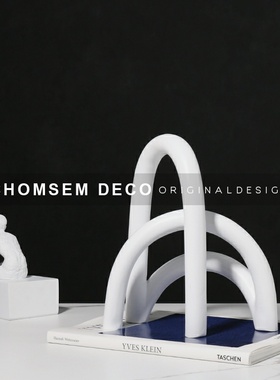 简约现代几何拱门艺术o摆件样板间家居玄关酒柜茶几电视柜软装饰