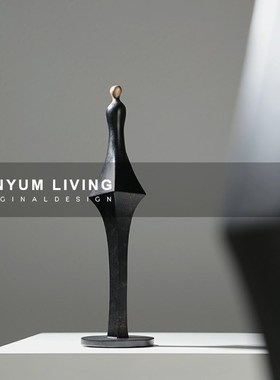 现代简约家居电视柜玄关人物造型轻奢摆件创意抽S象样板间软装饰