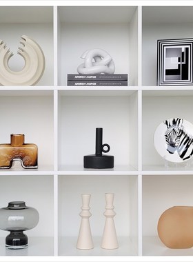 样板间书柜现代软装饰品q创意玻璃陶瓷工艺品相架家居摆件ZH3146