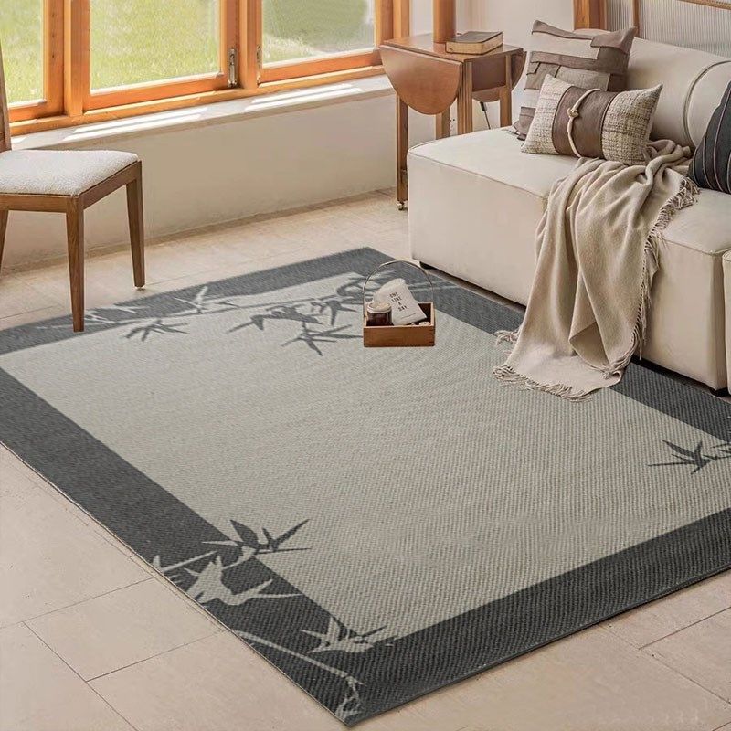 现代中古风竹影豆豆绒地毯客厅沙发茶几毯法式复古耐脏卧室地垫,淘宝优惠券,粉丝福利购,淘宝优惠卷