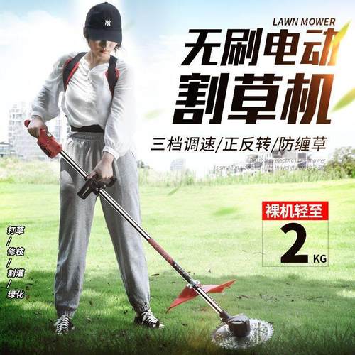 迈越电动割草机家用充电式除草机小型多功能果园打草农用开荒神器 - 图1