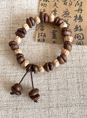 手链新中式弹力绳国潮民族风石榴石复古气质手串简V约时尚好搭手