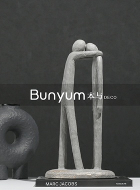 简约现代艺术树脂抽象人物雕塑摆C件家居桌面创意样板房间软装饰