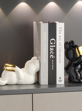 创意暴力熊书档电视柜书柜客厅假书高档轻奢客厅玄关酒柜装饰摆件