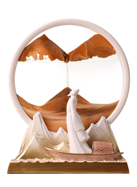 流沙画沙漏摆件家居客厅酒柜办公室桌面装饰品摆件领导高档轻奢