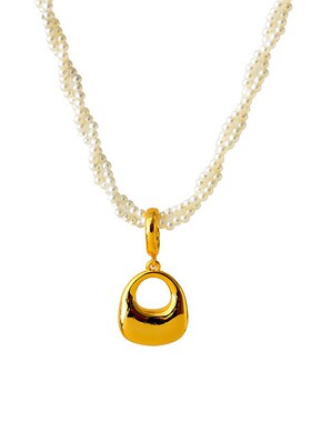 复古双层珍珠项链轻n奢小众设计锁骨链女高级感颈链2024新款