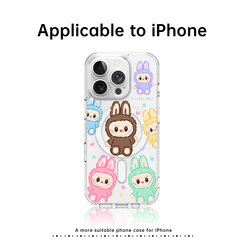 拉布布iphone17ProMax手机壳苹果16Pro保护套ip15Plus磁吸i14pm新款13防摔12透明Air带挂绳Por可爱labubu用用,淘宝优惠券,粉丝福利购,淘宝优惠卷