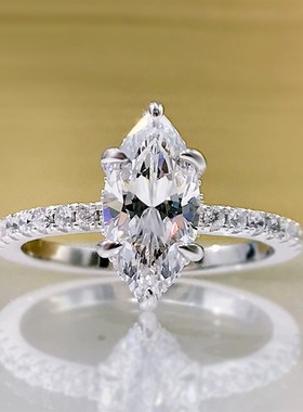 珠宝 2023新款9s25银女神马眼戒指高碳钻指环欧美风时尚百搭