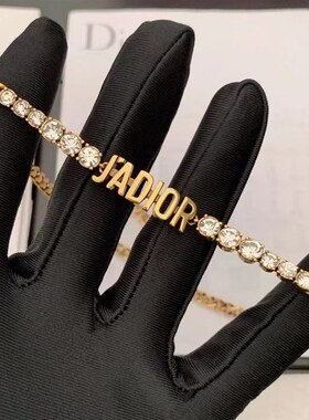 迪家新款推荐不掉色黄铜金属重工复古马鞭J链条项链CD镶钻气质颈