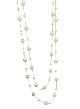 多层珍珠项链2024年新款潮长款毛衣链轻奢小众T设计感高级感秋冬