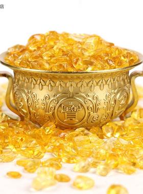 新款黄水碎石摆件家居水晶消磁用品摆晶件装饰品装饰摆