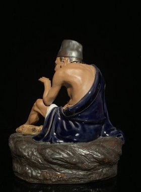 石湾公仔陶瓷济公摆件创意客厅玄关电视柜工艺品装饰人物特色礼品