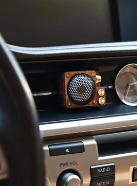 【复古唱机】创木工房车载香薰汽车内空调出风口装饰摆件持久淡香