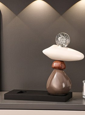 现代时来运转红酒架摆件高端高级感客厅家居餐边柜新X款酒柜装饰