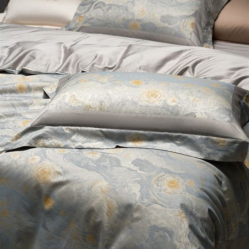 【顶奢色织】高定500TC埃及GIZA86吉萨长绒棉梵高油画星空四件套 - 图2