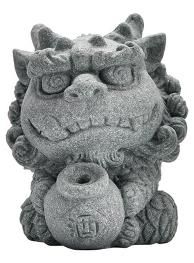 国潮可爱小麒麟线香插茶宠摆件创意招财吉祥物香托香器桌面装饰品