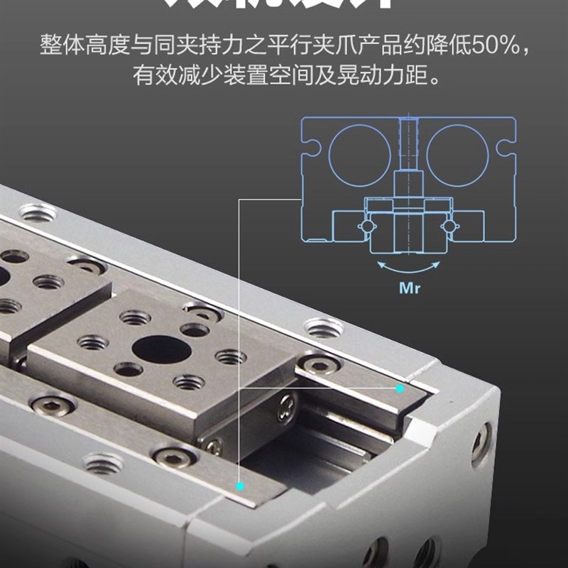 亚德客薄型气动手指气缸HFD8/12/16/20/25X10/15/20/25/30/40/50 - 图2