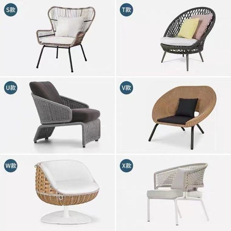 户外休闲藤编沙发阳台设计师软装阳光房民宿酒店藤椅室外组合家具,淘宝优惠券,粉丝福利购,淘宝优惠卷