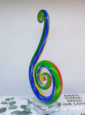 创意玻璃雕塑摆件纯手工古法琉璃室内软装饰品样板房摆件