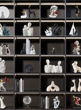 轻奢高档家居装饰品摆p件现代客厅酒柜电视柜办公室桌面软装工艺