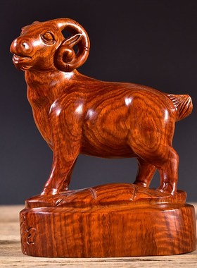 木雕十二生肖摆件全套木质狗鼠铜牛鸡蛇马虎兔龙羊猴猪红木工艺品