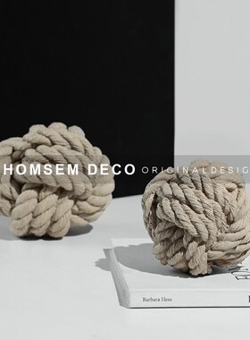 从上简约创d意树脂麻球团玄关柜摆件样板间书房客厅电视柜软装饰