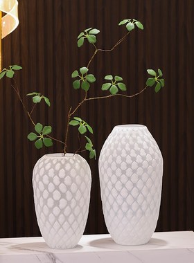 现代创意几何g陶瓷玻璃花瓶高级感家居装饰客厅玄关桌面插花摆件