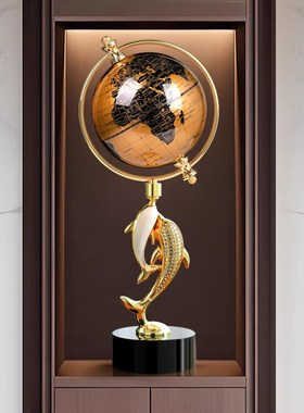 轻奢地球仪摆件高档玄关家居客厅桌面书房电视柜酒柜办公室装饰品