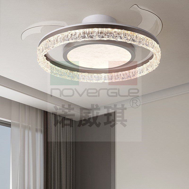 2025年新款吊扇灯家用客厅餐厅吸顶灯隐形主卧Q室LED护眼风扇灯 - 图2