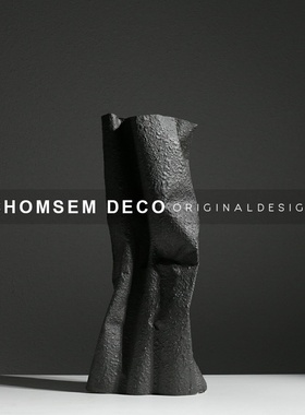 现代简约抽象陶瓷花器售楼u处样板间软装艺术客厅花瓶摆件家居饰