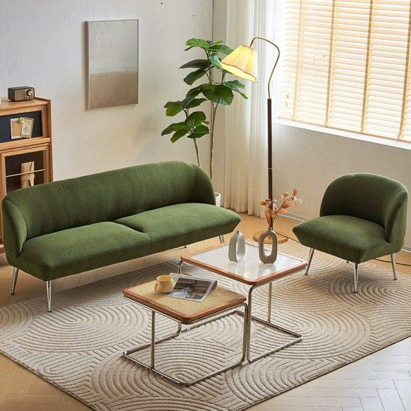 北欧灯芯绒布艺沙发小户型现代简约家用复古客厅网红双三人沙发,淘宝优惠券,粉丝福利购,淘宝优惠卷