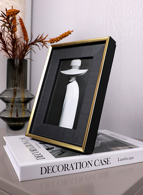 样板房主卧床头柜摆件飘窗茶几花艺相框杂志道具家居饰品软装组合