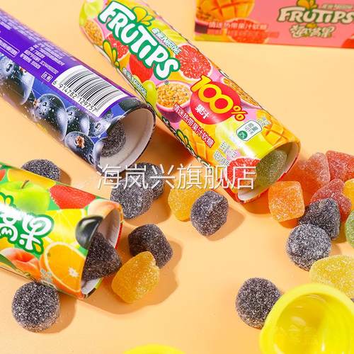 徐福记雀巢趣满果果汁软糖橡皮糖qq糖果小朋友儿童分享小零食 - 图2