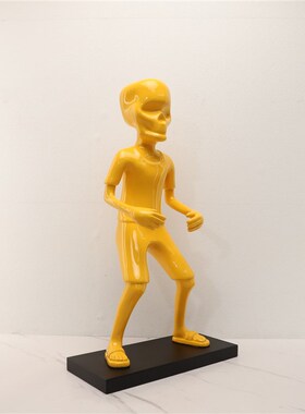 现代简约树脂人物雕塑摆件u样板房电视柜客厅玄关家居创意装饰品