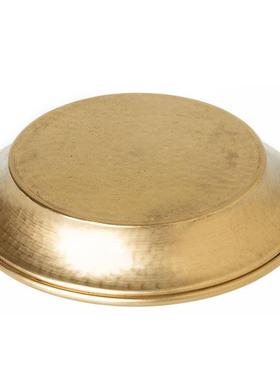 纯铜水供底盘藏式供水碗供水盘摆件抛光居家用品水财神供盘