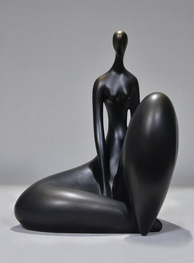 酒店家居饰品样板房间别墅摆设现代简约人物N雕塑艺术品玻璃钢摆