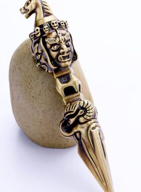 黄铜法器马头明王普巴九股金刚杵男女士随身携带吊坠手工精品