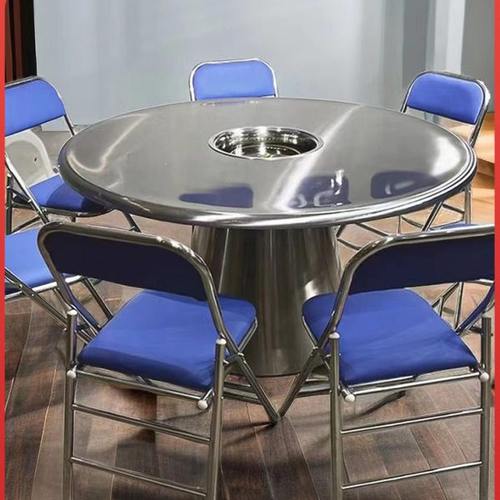 火锅餐厅桌椅商用折叠桌烤涮一体摆摊串串香韩式烤肉专用组合定制 - 图2