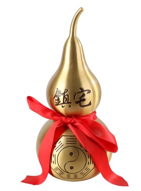 大仕缘 铜招财八卦葫芦活口空心葫芦挂件工艺品摆件乔迁开业礼品