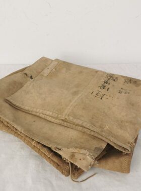 农村老式布袋民俗老物件老旧粮食口袋抗美援朝怀旧收藏博物馆摆件