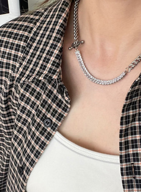 小众设计时光之忆choker女高级感简约气质锁骨链秋冬毛衣链配饰潮