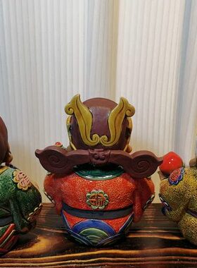 陶瓷工艺品 石湾公仔 福 禄 寿 精品三星